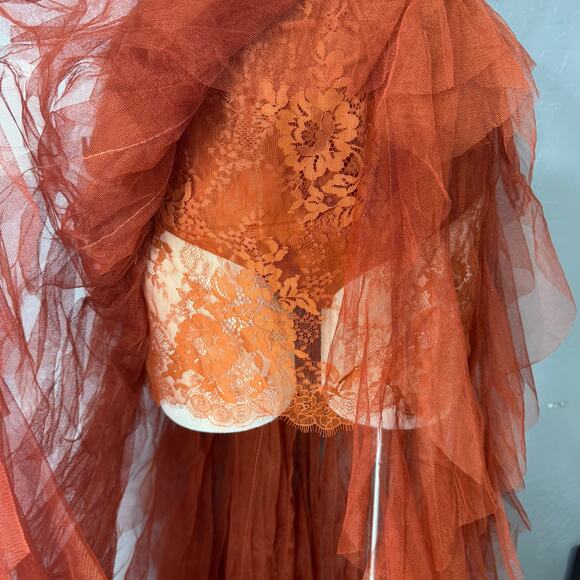 NWT For Love And Lemons x REVOLVE Bustier Gown, Rust, L - Picture 8 of 8